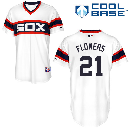 Tyler Flowers #21 MLB Jersey-Chicago White Sox Men's Authentic Alternate Home Baseball Jersey